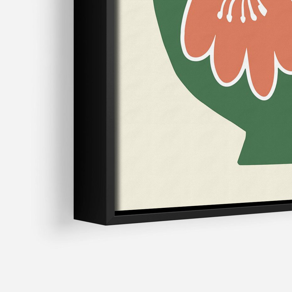 Obraz w ramie 70x100 - Kreatywne Impulsy - boho styl, wazon - rama czarna