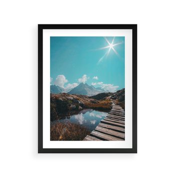 Plakat w ramie 40x50 - Inspirujący Pejzaż - ścieżka, górska - rama czarna