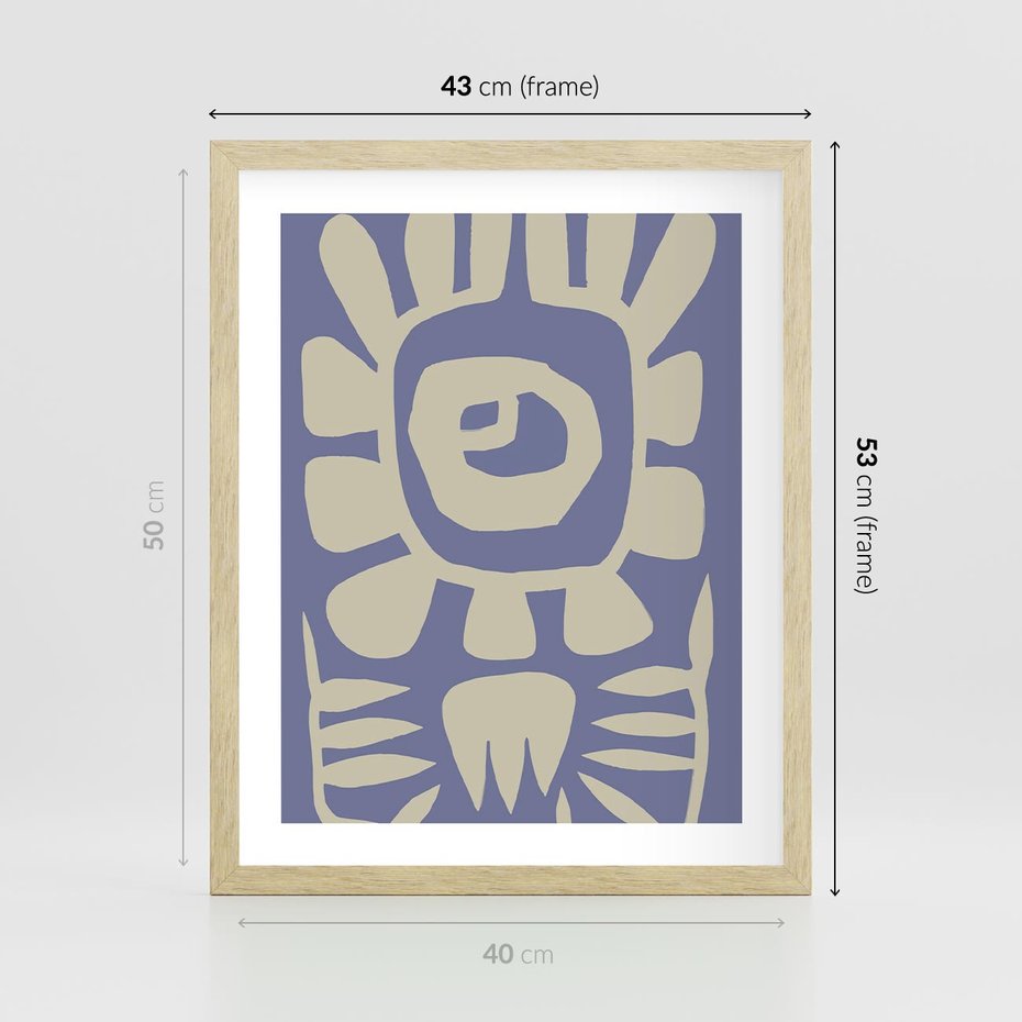 Plakat w ramie 40x50 - Widok Abstrakcyjny - skandynawski styl, plakat - rama drewno