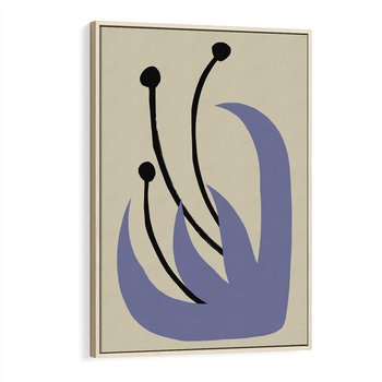 Obraz w ramie 80x120 - Bezgraniczne Przenikanie - minimalizm, boho plakat - rama drewno