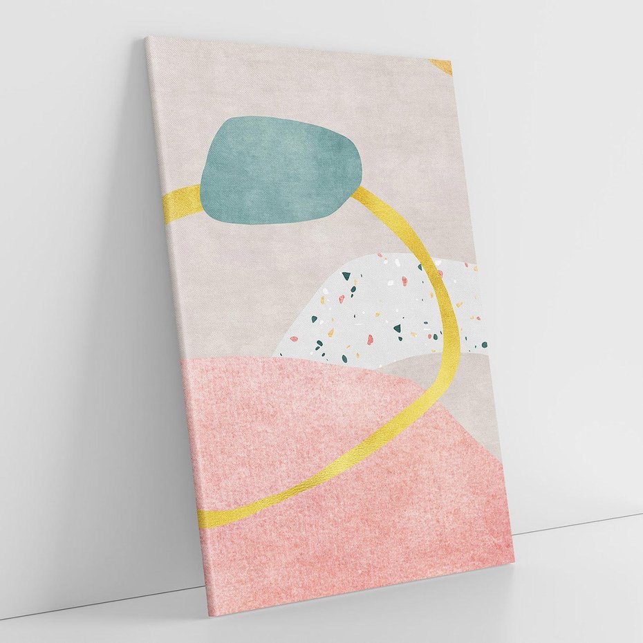 Obraz na płótnie 50x70 - Ekspresja w ruchu pędzla - abstrakcja, połączenie kształtów