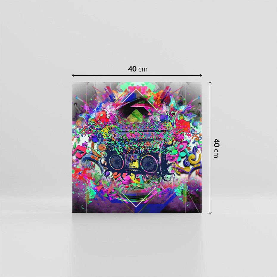 Obraz na płótnie 40x40 - Harmonia Muzyki - grafika, muzyka