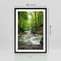 Plakat w ramie 50x70 - Plączący się strumień - rzeka, strumień - rama czarna