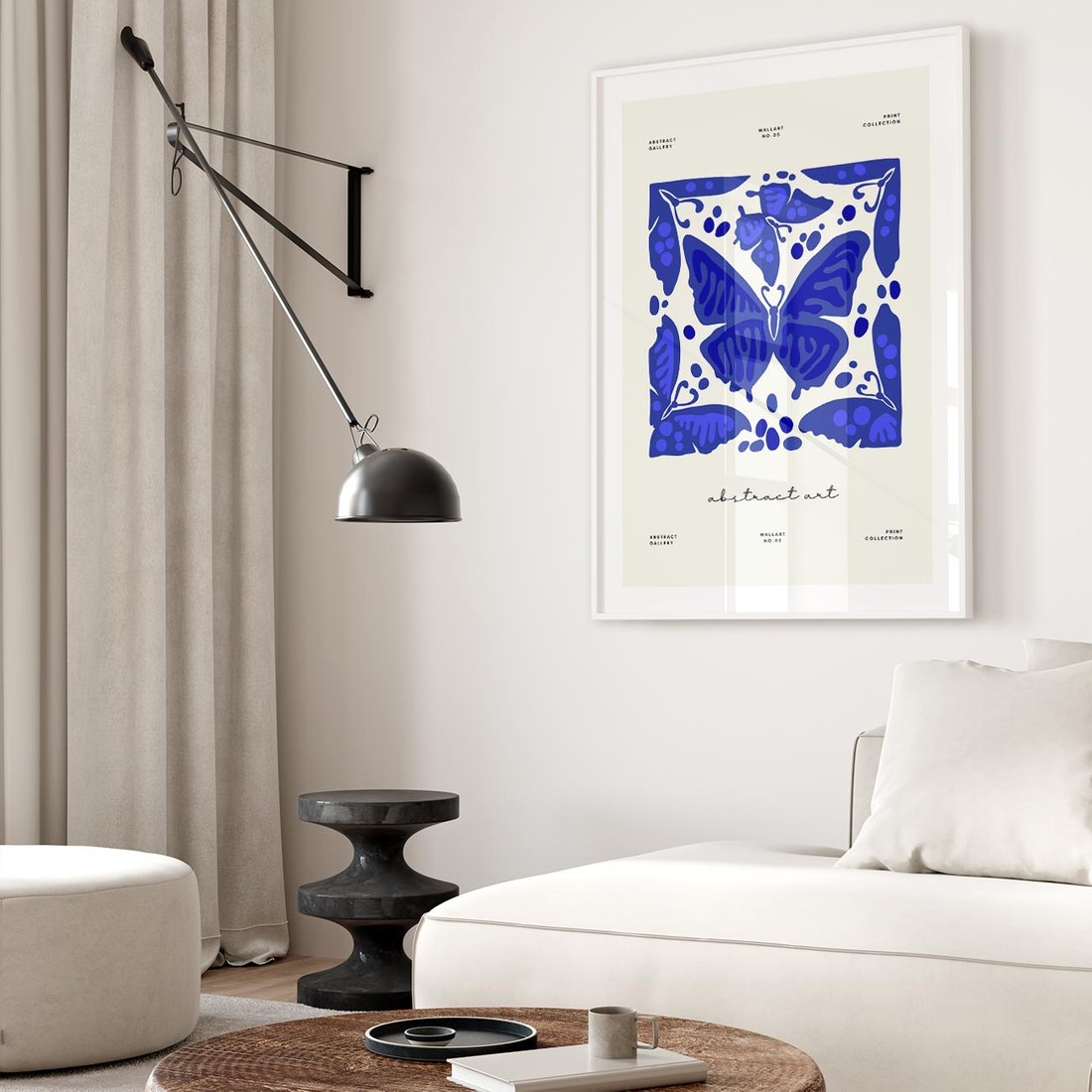 Plakat bez ramy 30x40 - Wibracje Wnętrza - nowoczesny plakat, odcienie błękitu