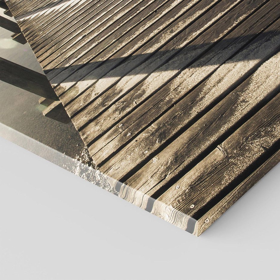 Obraz na płótnie 40x40 - Pomost nad jeziorem - pomost, jezioro