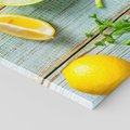 Obraz na płótnie 120x40 - Cytrynowe Orzeźwienie - cytryny, lemoniada