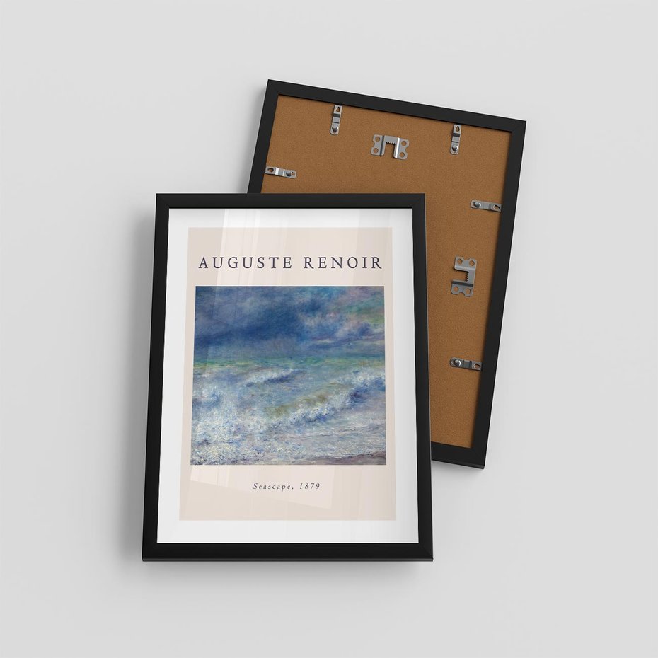 Plakat w ramie 30x40 - Auguste Renoir: Plakat z Pięknem Morza - auguste renoir, reprodukcja - rama czarna
