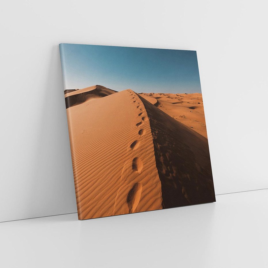 Obraz na płótnie 70x70 - Piasek pustyni w ogniu - pustynia, piasek