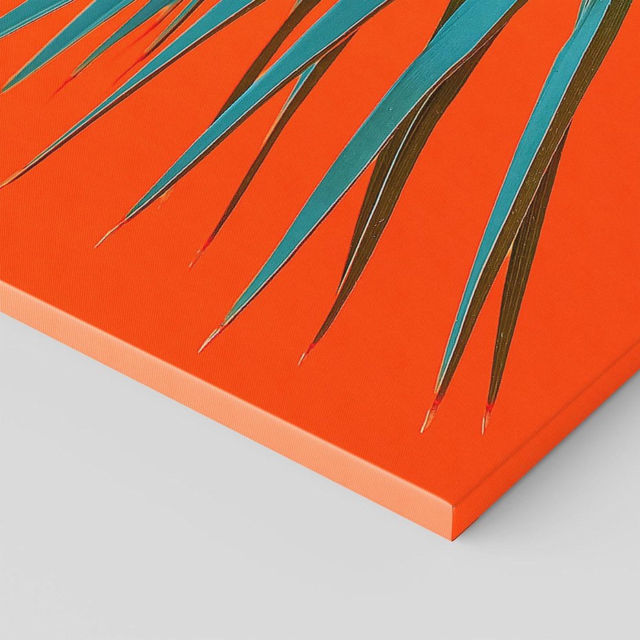 Obraz na płótnie 100x70 - Egzotyczny Urok - liście, palma