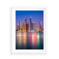 Plakat w ramie 50x70 - Nowy Jork: pulsujące miasto - Nowy Jork, miasto - rama biała