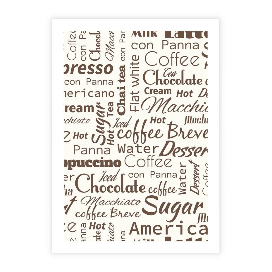 Plakat bez ramy 40x50 - Kawa w Stylu Coffee - kawa, coffee
