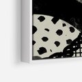Obraz w ramie 50x50 - Nieznanie Zaskoczenia - bstrakcyjna mroczna kompozycja, nieregularne - rama biała