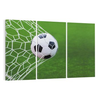 Obraz na płótnie 120x80 - Sportowa rywalizacja - bramka, piłka