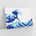 Obraz na płótnie 70x50 - Fala Japandi - wielka fala w Kaganawie, obraz Hokusai