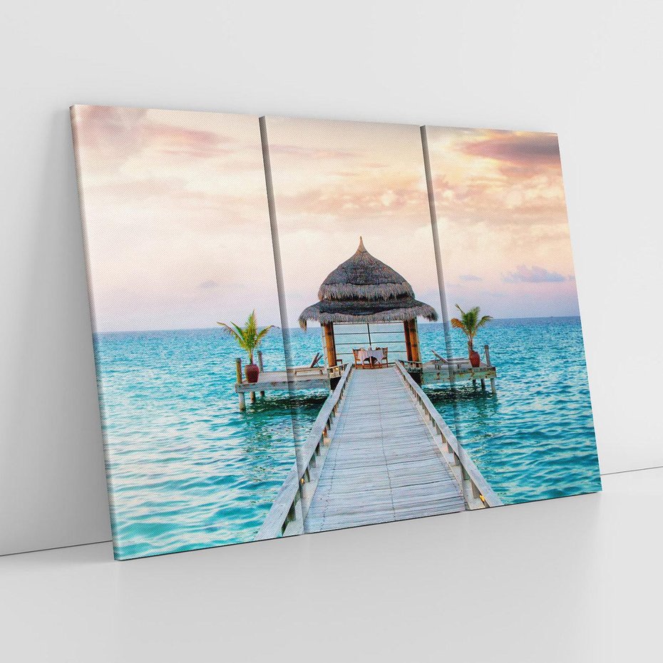 Obraz na płótnie 120x80 - Morski Pomost - morze, pomost