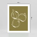 Plakat bez ramy 40x50 - Podróżne Barwy - figi, minimalistyczny styl