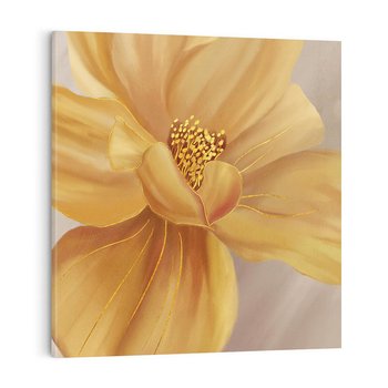 Obraz na płótnie 40x40 - Kwiaty malowane olejem - eksplozja kolorów - kwiaty, malowane