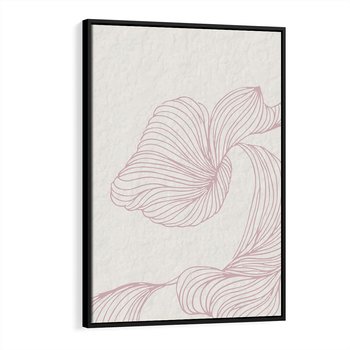 Obraz w ramie 70x100 - Szept marzeń i tajemnic - abstrakcyjne, roślinne ornamenty - rama czarna