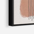 Obraz w ramie 70x100 - Rozmyte Widzenia - abstrakcyjna akwarelowa plama, nieregularne kreski - rama czarna