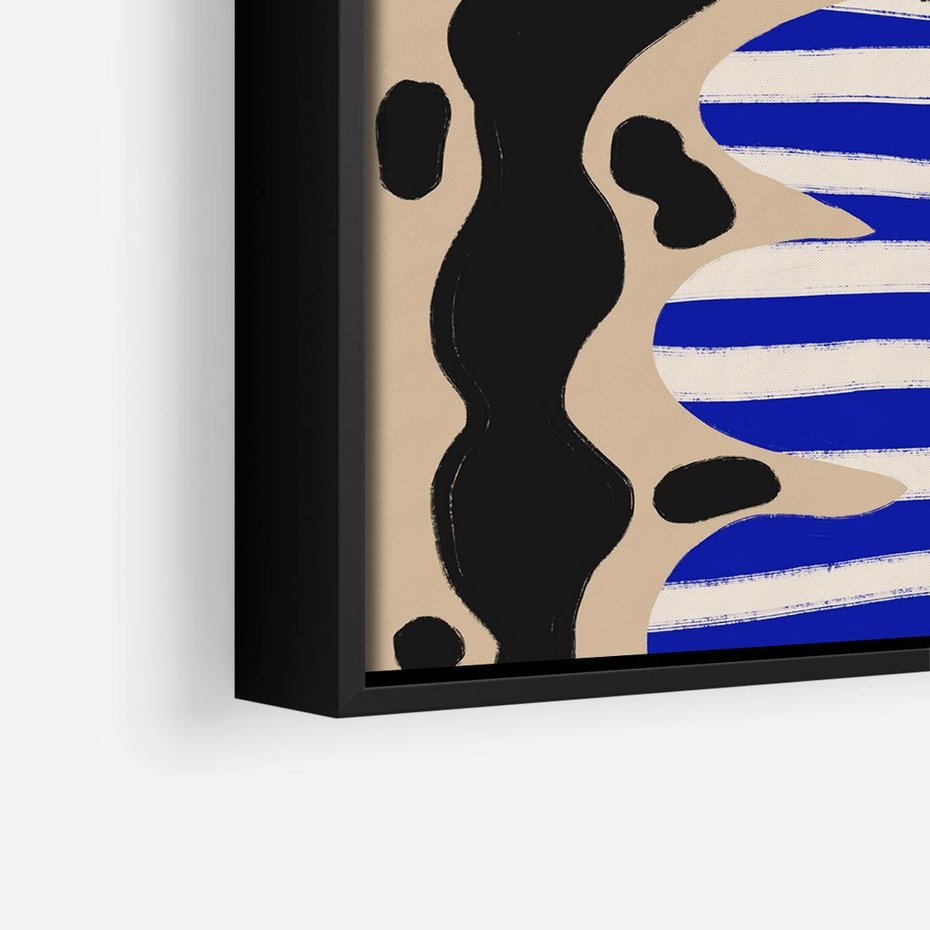 Obraz w ramie 50x50 - Boho Wizje - abstrakcyjny plakat, ciekawe formy - rama czarna