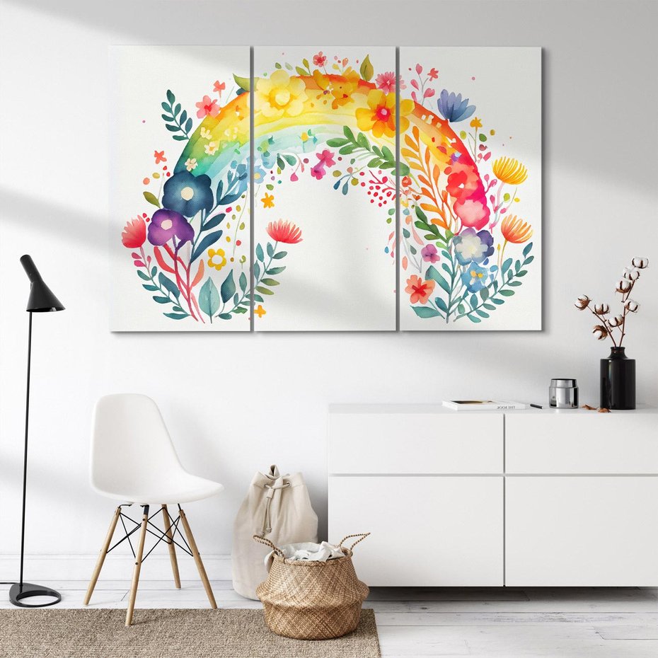 Obraz na płótnie 120x80 - Świat Kolorów - obraz pokój dziecka, dziewczynki