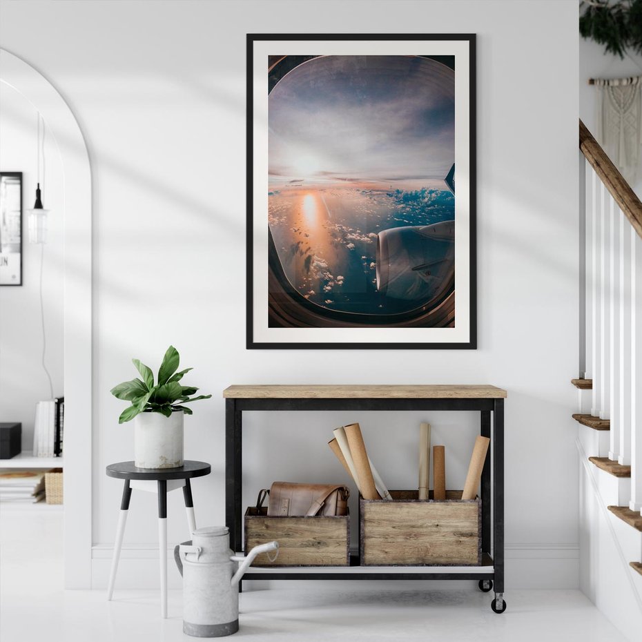 Plakat bez ramy 30x40 - Widok z Góry - fotografia, zdjecie z okna samolotu