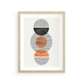 Plakat w ramie 30x40 - Geometryczna Abstrakcja - abstrakcja, nowoczesny obraz - rama drewno