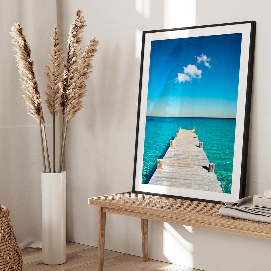 Plakat bez ramy 40x50 - Letnie Morskie Uczucie - morze, pomost