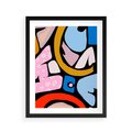 Plakat w ramie 40x50 - Kolory Komiksu - abstrakcyjne formy, komiksowy styl - rama czarna