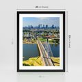 Plakat w ramie 40x50 - Most w metropolii - most, miato - rama czarna