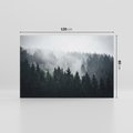 Obraz na płótnie 120x80 - Las w górach: mistyczna mgła - las, góry