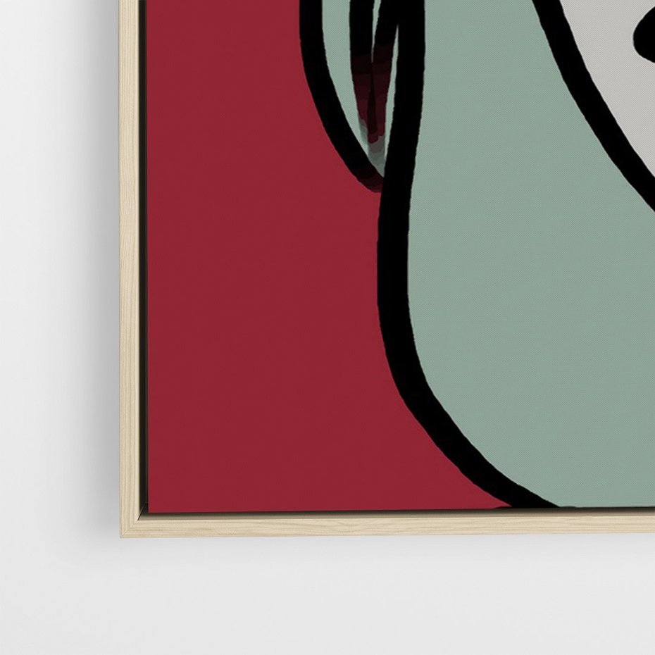 Obraz w ramie 50x70 - Ekspresja Linii - nowoczesny plakat, mocna linie - rama drewno