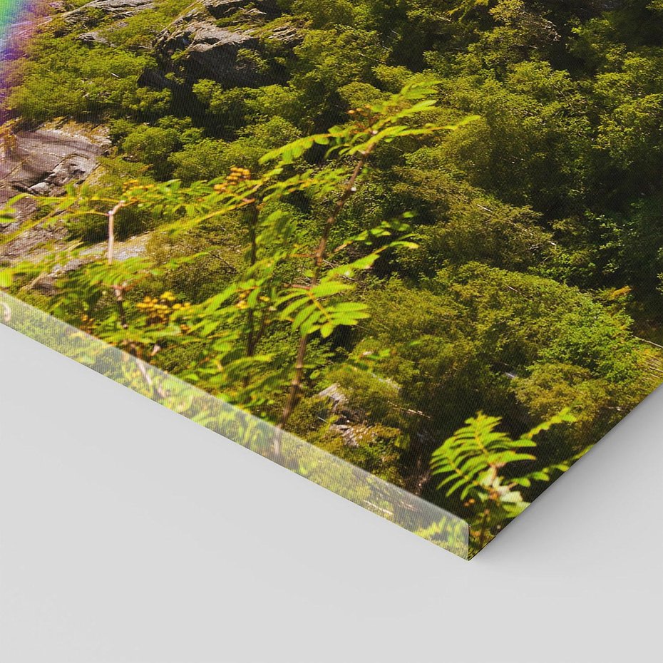 Obraz na płótnie 120x80 - Tęczowe góry - harmonia kolorów - tęcza, góry