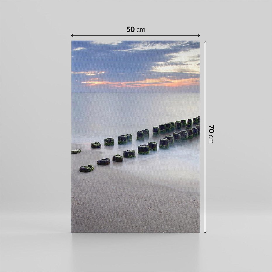 Obraz na płótnie 50x70 - Plaża Morskiej Błogości - plaża, morze