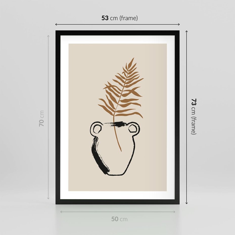 Plakat w ramie 50x70 - Wewnętrzne Opowieści - boho, nowoczesna sztuka - rama czarna