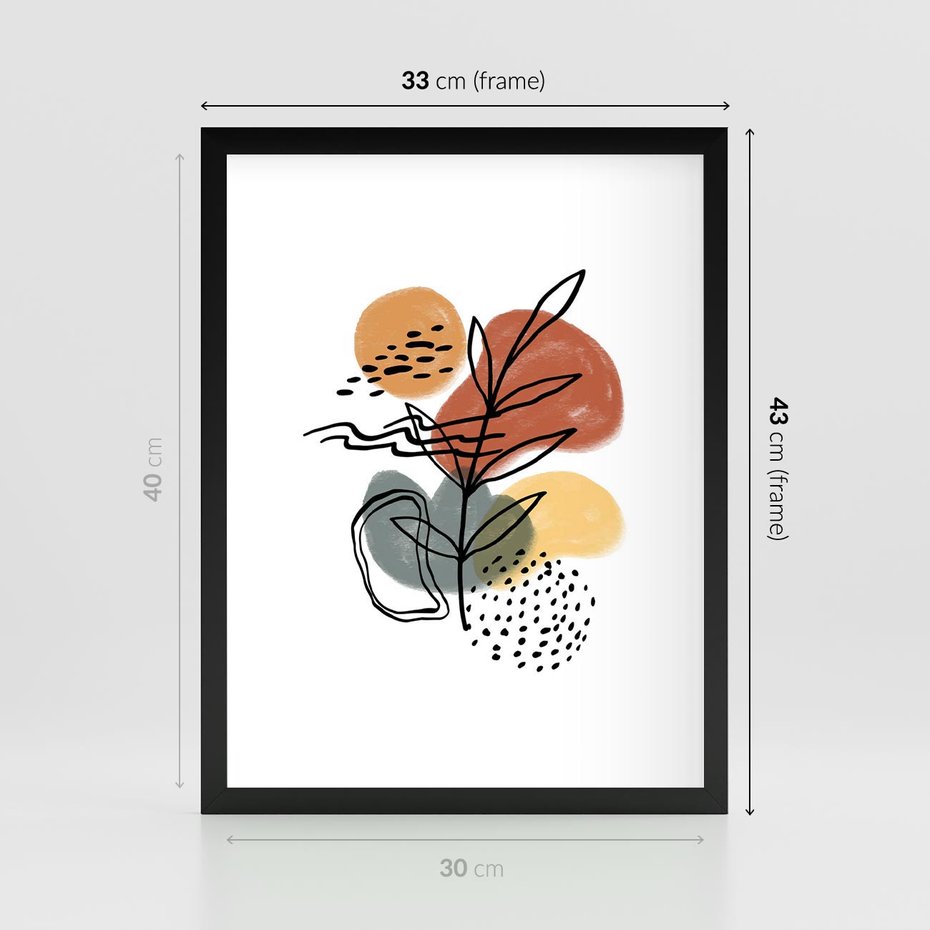 Plakat w ramie 30x40 - Bezgraniczne Przenikania - abstrakcja, sztuka nowoczesna - rama czarna