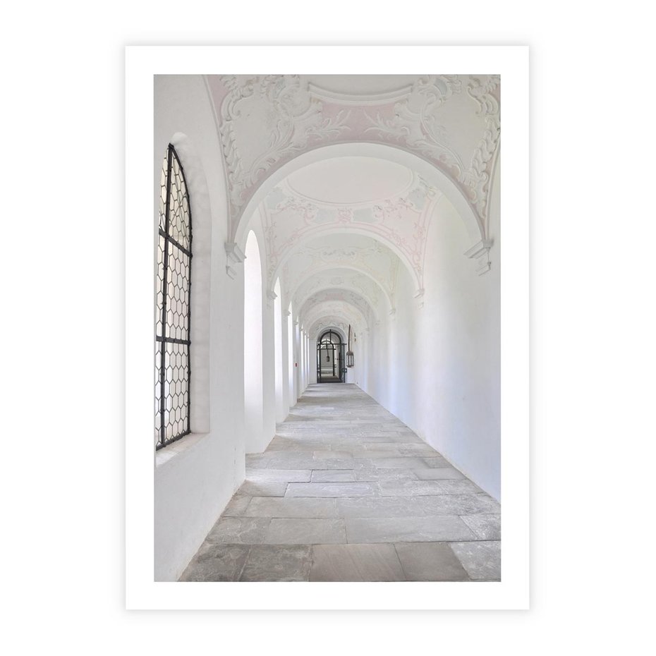 Plakat bez ramy 40x50 - Architektoniczne Przejście - architektura, korytarz