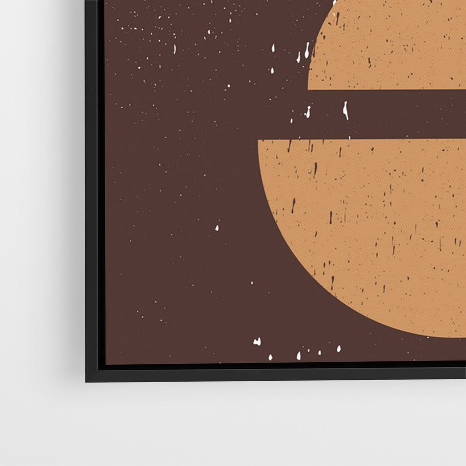 Obraz w ramie 70x100 - Impulsy Przestrzeni - mid century styl, nowoczesna grafika - rama czarna