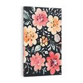 Obraz na płótnie 80x120 - Labirynty melancholii - akwarelowe, pastelowe kwiaty na czarnym tle