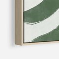 Obraz w ramie 50x50 - Zieleń Wewnętrznego Spokoju - zielony plakat, roślinne inspiracje - rama drewno