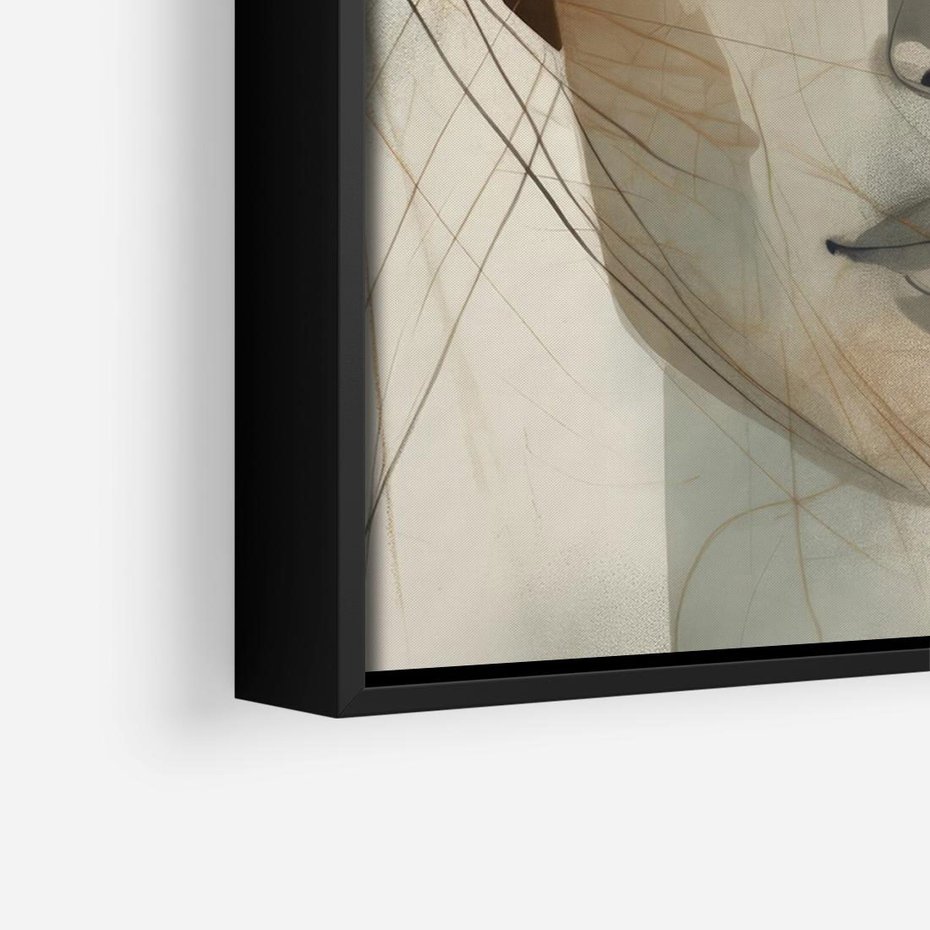 Obraz w ramie 70x50 - Tylko Zamknij Oczy - twarz kobiety, zamknięte oczy - rama czarna