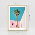 Plakat w ramie 30x40 - Palma w Miami - palma, miami - rama drewno