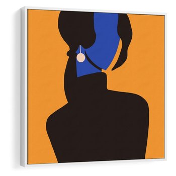 Obraz w ramie 80x80 - Transformacja Form - sztuka nowoczesna, plakat - rama biała