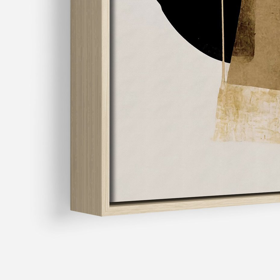 Obraz w ramie 50x70 - Wibracje Barw Ziemi - abstrakcyjny obraz, dziwne formy - rama drewno