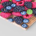 Obraz na płótnie 120x80 - Smak malin i borówek - owoce, leśne