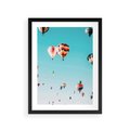 Plakat w ramie 30x40 - Balonowa Ekscytacja - balony latają w powietrzu, wyścigi balonów - rama czarna