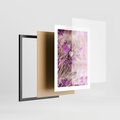 Plakat w ramie 30x40 - Majestat lawendy: fioletowe pola - lawenda, fiolet - rama czarna