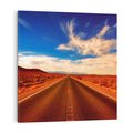 Obraz na płótnie 50x50 - Przygoda na pustynnej drodze - droga, pustynia
