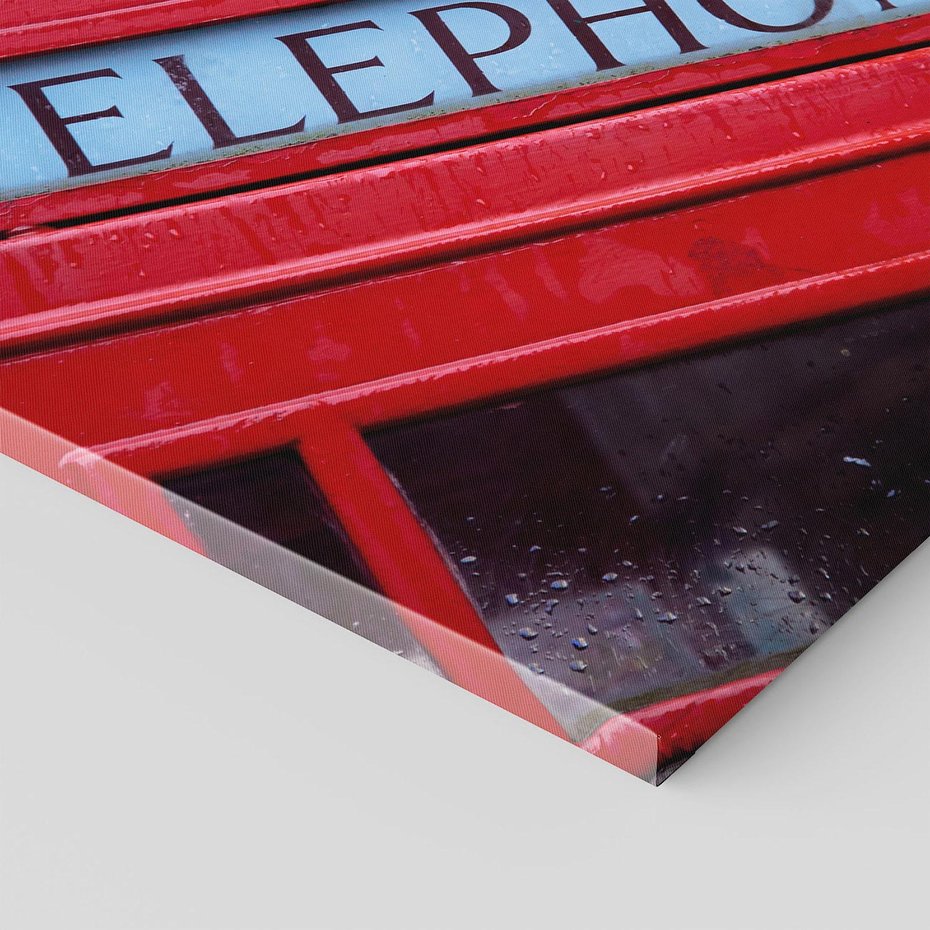 Obraz na płótnie 60x60 - Budka Telefoniczna Londyn - Ikona Brytyjskiego Stylu - budka, telefoniczna