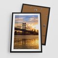 Plakat w ramie 50x70 - Most w mieście - most, miasto - rama czarna